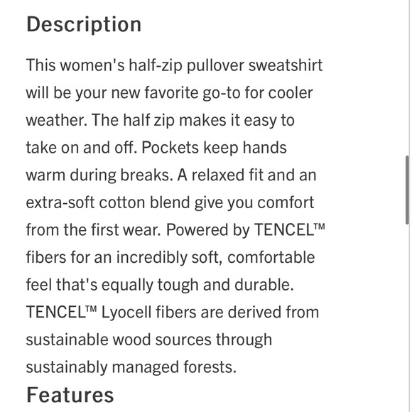 Carhartt Tencel Fiber Relaxed Fit Half Zip Sweatshirt - Picture 7 of 10